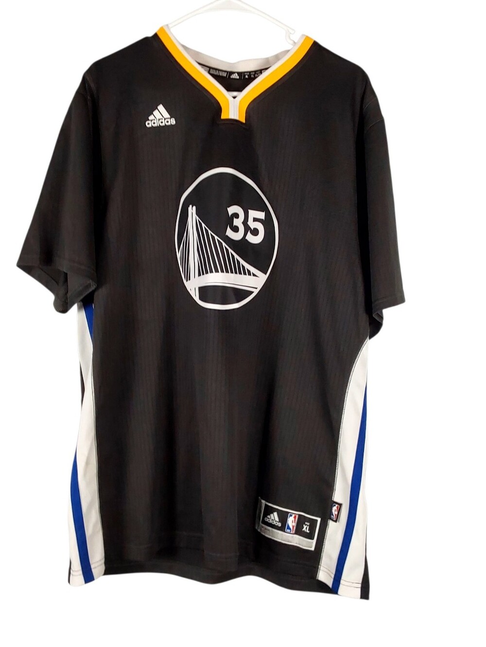 Adidas Golden State Warriors #35 Black Basketball Jersey
